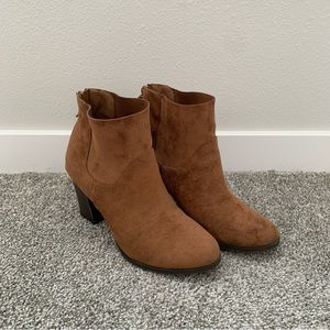 Brash Faux Suede Ankle Boots